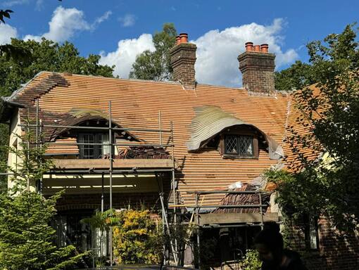 Stamford Roofing Services 5 This is a photo of a roof being repaired in Stamford. Installation carried out by Beetley Roofing Services